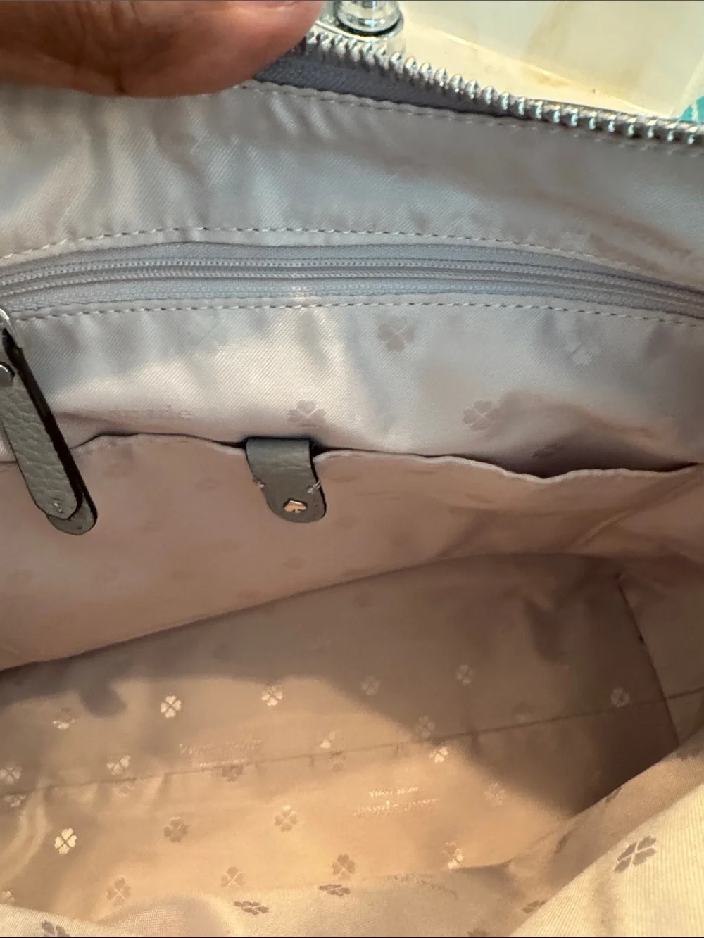 kate spade grey pebbled leather shoulder bag